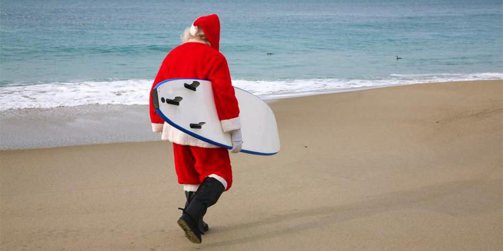 Surfing Santa